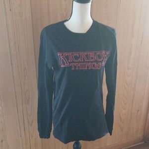 Bella Canvas Black Fitted Long Sleeve Tee with Red Highlights